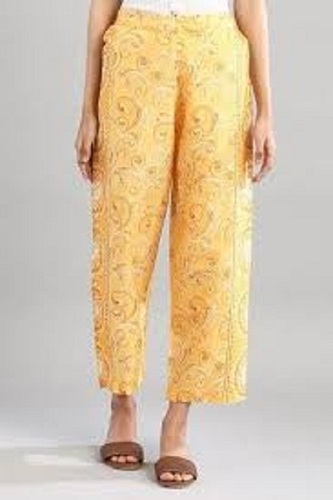 Buy Indian Handmade Gold Print Wide Leg Pants / White Color Palazzo Pant  for Womens / Party Wear Palazzo Pants / One Size Elasticated Waist Pant  Online in India - Etsy