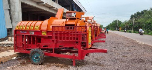 Orange Sturdy And Safe Efficient Multicrop Threshers Machines For Harvest Grain