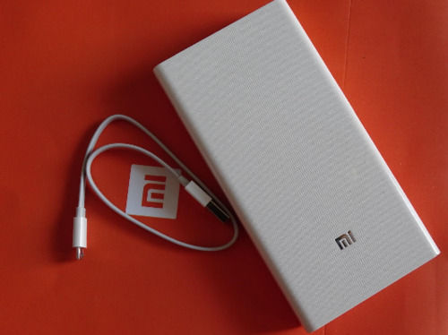 Travel Friendly Portable Rectangular Mi Power Bank With 20000 Mah Battery  Body Material: Metal