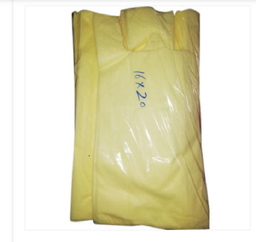 16 X 20 Inch Size Plain Yellow W Cut Pp Carry Bags With Handle For Shopping