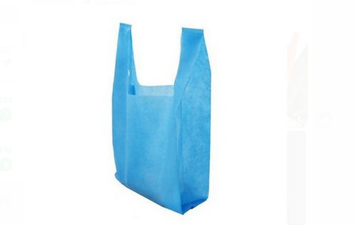 Blue Color U Cut Non Woven Plain Carry Bag For Shopping With Recyclable Bag Size: 10 Inch