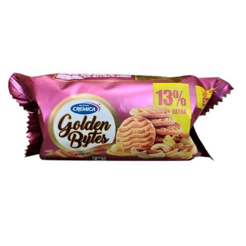 Cremica Golden Bites Crispy Cashew Biscuit, With Nuts Cookies, Gluten-Free