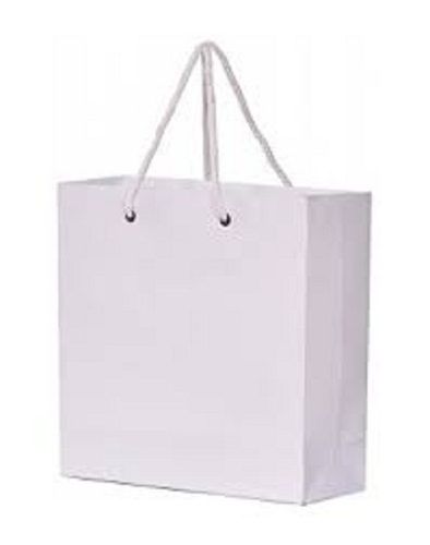 Durable And Long Lasting Comfortable White Color Paper Carry Bag