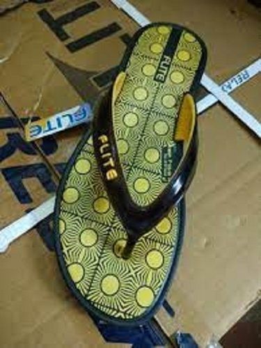 Ladies Comfort And Protection Feet Fancy Yellow And Black Flite Slippers