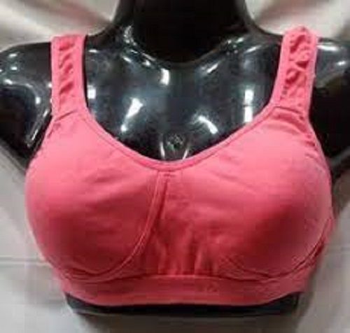 Long Lasting Fit And Comfortable 100% Cotton Plain Red Ladies Bra