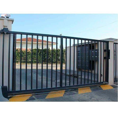 Single Leaf With Wheels Iron Material MS Cantilever Sliding Gate