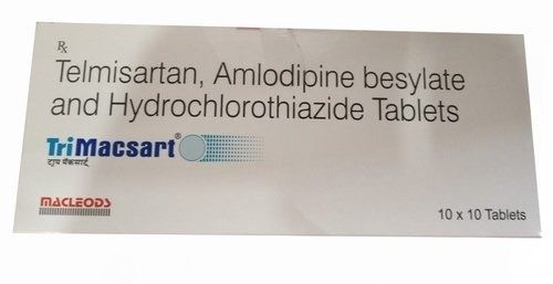 Telmisartan, Amlodipine Besylate And Hydrochlorothiazide Tablets Pack Of 10 X 10 Tablets
