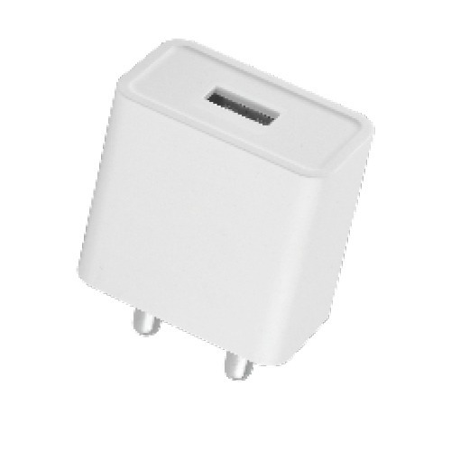 Rapid Charging Mobile Adapter - Plastic Body, 2.4-Amp Output, White Color | Includes Convenient Extension Cable, 6 Months Warranty