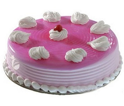 100 % Natural And Fresh Pink Strawberry Cake, Hygienically Prepared, For Party