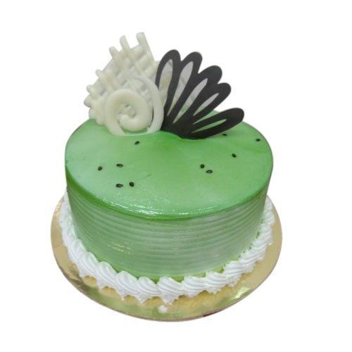 100 % Natural And Fresh, Round Green Kiwi Cake, Weight 500 G, For Party