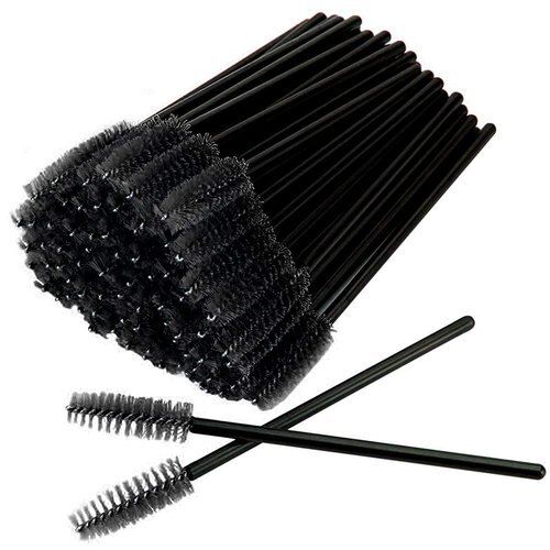 Black Long Shape Waterproof Plastic Make Up Eyebrow Cosmetics Brush 