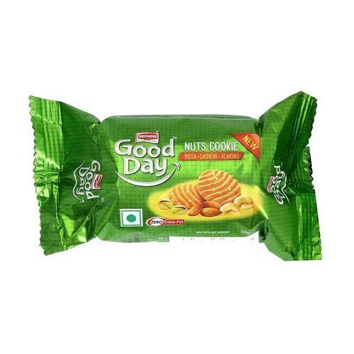 Butter Rich Nuts Cookie Healthy And Natural Round Shape Good Day Biscuit