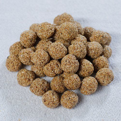 Piece Light Brown Round Shape Delicious Yummy And Tasty Fresh Sweet Peanut Candy Balls