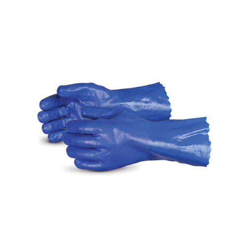 Chemical Safety Gloves - Neoprene Cotton Lined Blue Color | Durable Flexible Chemical Resistant Medical Grade Full Finger Design