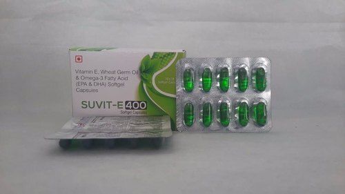 Suvit E 400Mg Vitamin E Soft Gel Capsules With Omega 3 Fatty Acid General Medicines