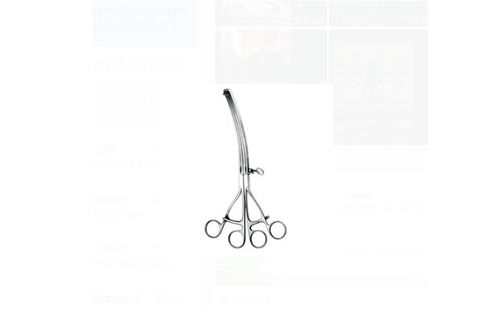 Manual Very Convenient Easy To Clean And Sterile Stainless Steel Lane Twin Anastomosis Clamp Curved 