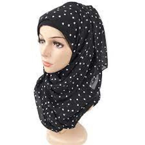 Wome'S Everyday Use Traditonal Comfortable Beautiful Type Scarf Black Color Hijab 