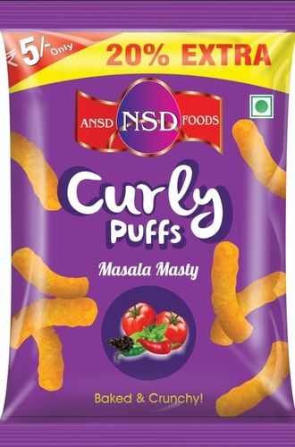 100 Grams Crunchy And Baked Tasty Spicy Masala Masty Curly Puffs Snacks