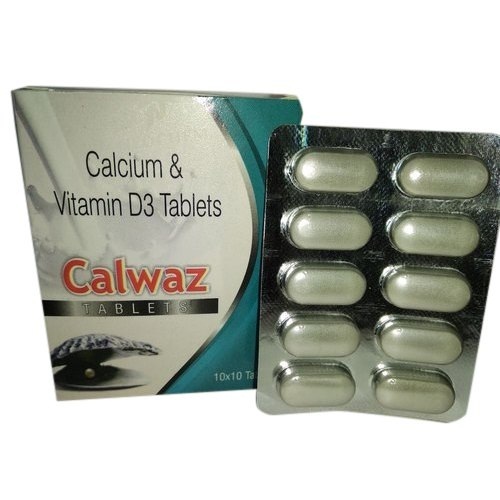 Calcium And Vitamins D3 Tablet White Colour - 10mg Tablets Suitable For Children And Women