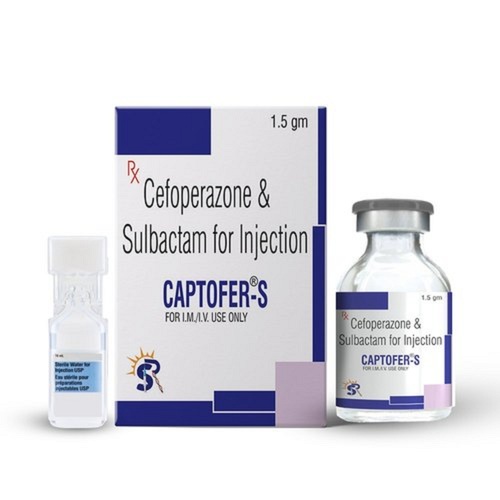 कैप्टोफ़र-एस सेफ़ोराज़ोन और सुल्बैक्टम एंटीबायोटिक इंजेक्शन 1.5 ग्राम