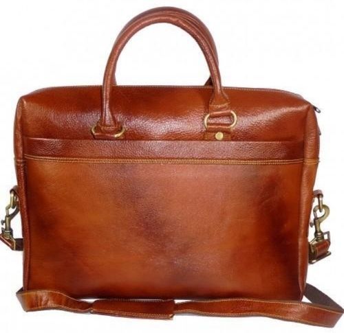 Easy To Use Louis Stitch Handcrafted Italian Leather Tawny Brown Color Laptop Bag For Office
