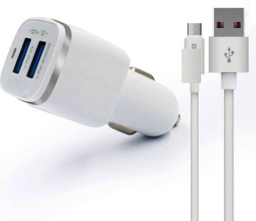 Fast Charging Heat Resistance And Portable White Dual Port Mobile Charger