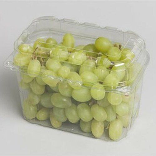 Hygienic And Disposable Transparent Grapes Punnets Packaging Box