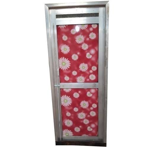 Rectangular Water Resistance And Easy To Clean Multicolor Floral Printed Aluminum Bathroom Door