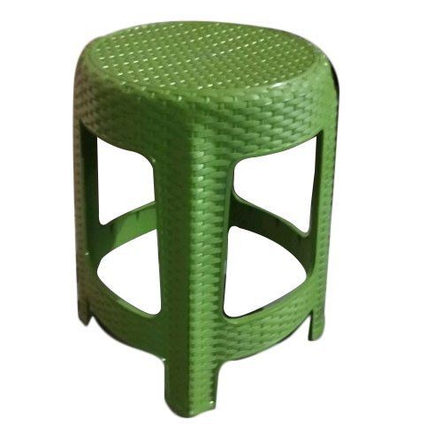 Comfortable Heavy Strong And Solid Green Plastic Stool For Home And Office Use