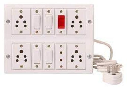 White Durable And Long Lasting Heavy Duty Wooden Extension Switch Board