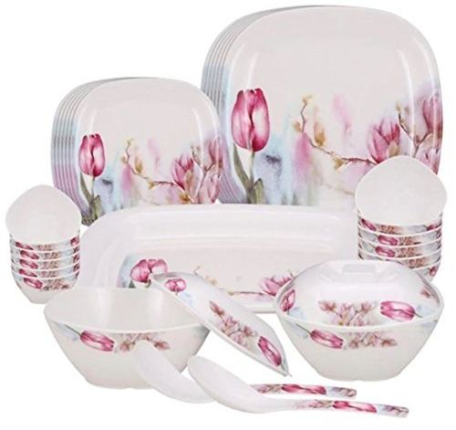 Long Lasting Milton Square Round Melamine Dinner Set With 31 Pcs For Gift And Family Use Use: Home