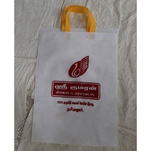 Non Woven Yellow Handle White Plastic Katta Bag Eco Friendly For ...