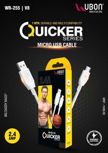 Pvc White Color Micro Usb Data Cable Series Best For Travelers And Workers Use