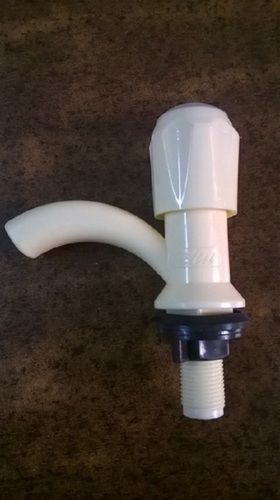 Highly Durable Atil Pillar White Colo Plastic Water Tap Easy To Install