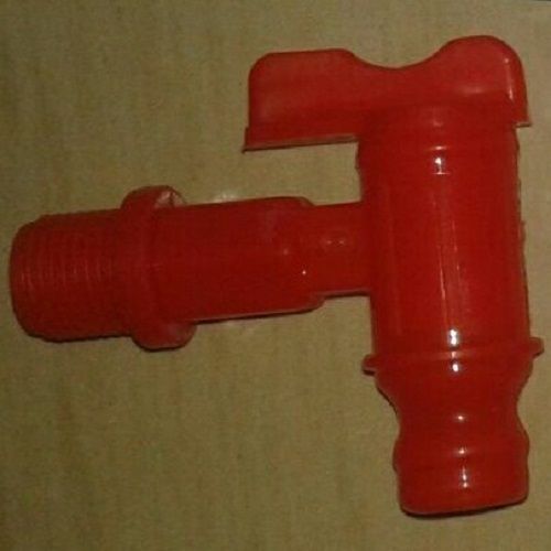 Highly Durable Red Colour Plastic Water Tee Tap, Size: 25 Mm For Toilet