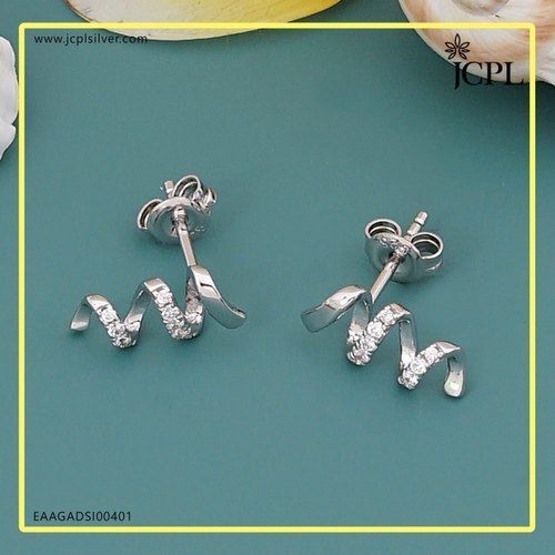 Lightweight Fancy Stylish Sterling Silver Earrings For Casual Wear  Gender: Unisex