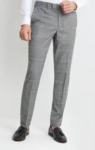 Italian Tailored Fit Grey Check Trousers | Buy Online at Moss