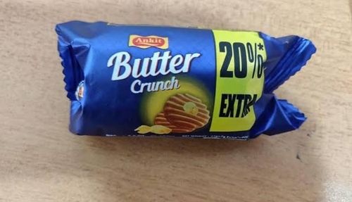 Rich In Ingredients No Added Preservative Ankit Round Butter Crunch Biscuit