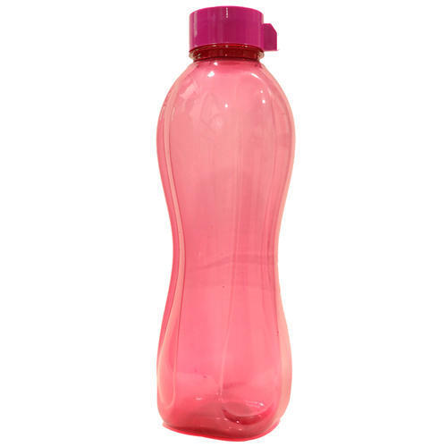 Screw Cap Pink Cylinder Shape Plastic Round Drinking Water Pet Bottle 