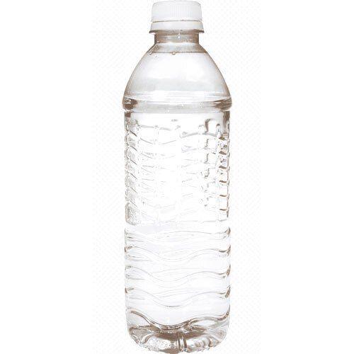 Transparent Screw Cap Plastic Cylinder Shape White Drinking Water Pet Bottle