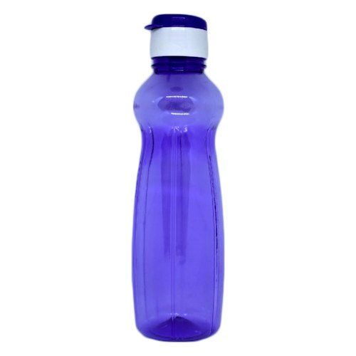 Violet Plastic Screw Cap Medium Size Cylinder Shape Drinking Water Pet Bottle