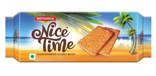 100% Vegetarian Hygienically Baked Sugar Showered Crunchy Coconut Biscuits