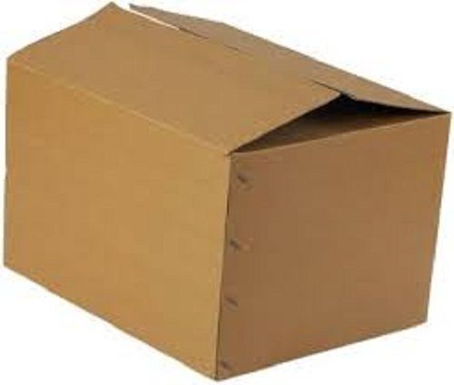 Eco Friendly And Lightweight Rectangular Palin Brown Corrugated Carton Box 