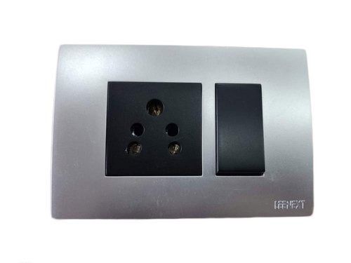 Pvc Grey And Black Rectangular Shape 16 Watt Rated Power 220 Volt Related Voltage Modular Switches 