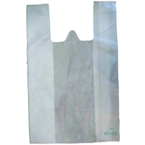 Hdpe White W-Cut Non-Woven Grocery Bag  Bag Size: 20*20