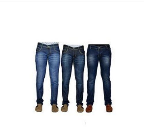 Washable High Quality Casual Look Comfort Soft Slim Fit Wear Denim Blue Jeans 