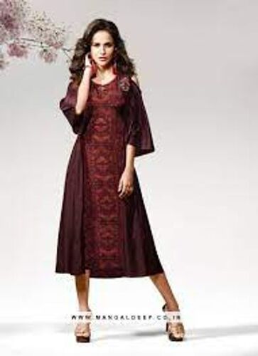 Ladies Brown Dress Bust Size: 36  Centimeter (Cm)