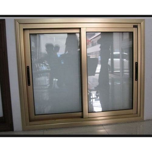 Modern, Perfect, Easy To Install Aluminium Window Golden For Home Use 