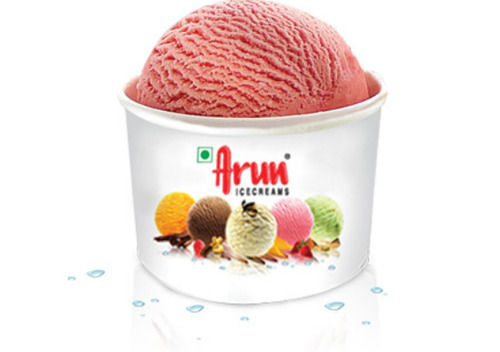 Pink Hygienically Prepared Natural And Fresh Delicious Taste Strawberry Flavour Arun Ice Cream 