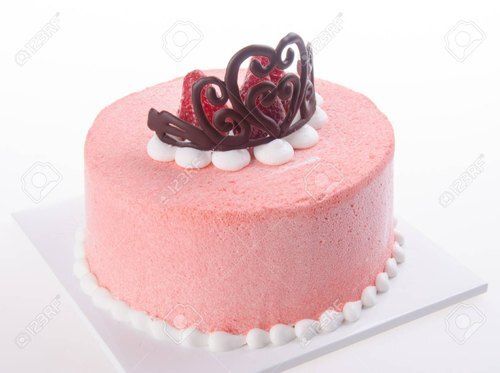Pink Round Shape Healthy Yummy Tasty Delicious High In Fiber And Vitamins Chocolate Ice Cream Cake